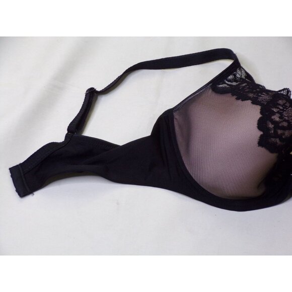 🆕CHANTELLE Orangerie Lace Plunge Underwire T-Shirt Bra 32DD Black #6762 - Picture 9 of 10